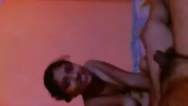 Indian chick flashes her XXX body sitting next to a naked sex stick