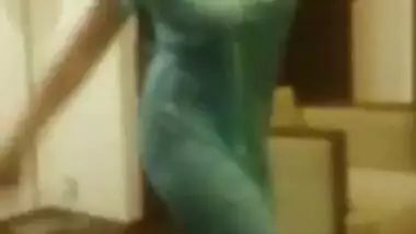 Indian Wife Dancing in hotel room