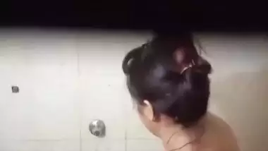 Hindi mom bathing caught by horny son to have incest sex