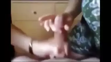 Concupiscent House Wife Sends Spouse To Office With A Good Morning Hand Job!