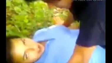 Indian classmate having an outdoor sex