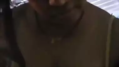 Mature milf asks her lover to suck her boobs