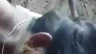 Aged Bengali aunty engulfing rod of neighbour for money