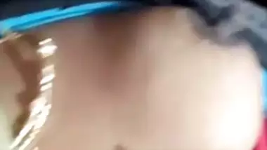 Tattooed Tamil aunty shows big long nipples to lover