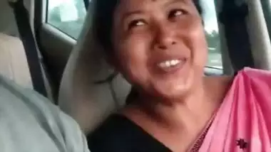 Cute Assamese wife blowjob to husband in running car